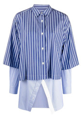 Sacai striped layered shirt
