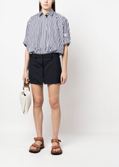 Sacai striped-panelled shirt dress