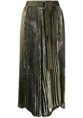 Sacai Sun Surf-print pleated skirt