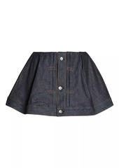 Sacai Wide-Leg Denim Shorts