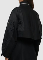 Sacai Wool Melton & Nylon Twill Jacket