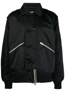 Sacai zip-up cotton-blend bomber jacket
