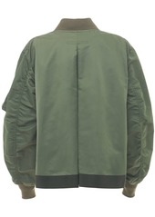 Sacai Zip-up Nylon Bomber Jacket