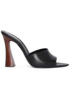 Saint Laurent 105mm Suite Leather Mule Sandals