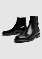 Saint Laurent 20mm Army Brushed Leather Ankle Boots
