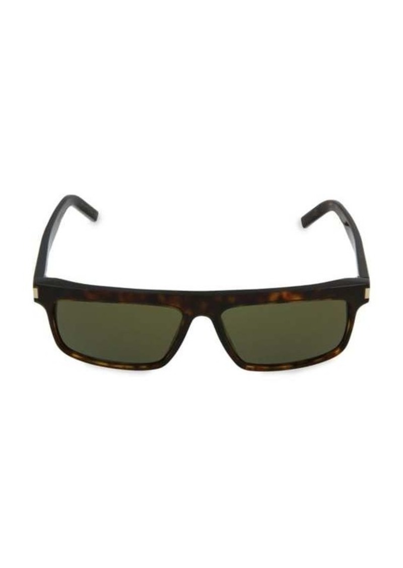 Saint Laurent 57MM Rectangle Sunglasses
