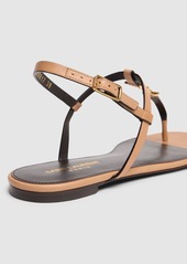 Saint Laurent 5mm Cassandra Leather Flat Sandals