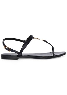 Saint Laurent 5mm Cassandra Viscose & Silk Flat Sandal