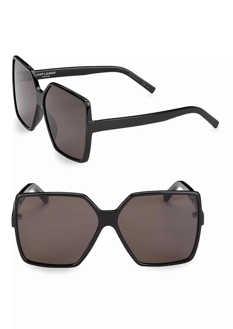 Saint Laurent 63MM New Wave Betty Square Sunglasses