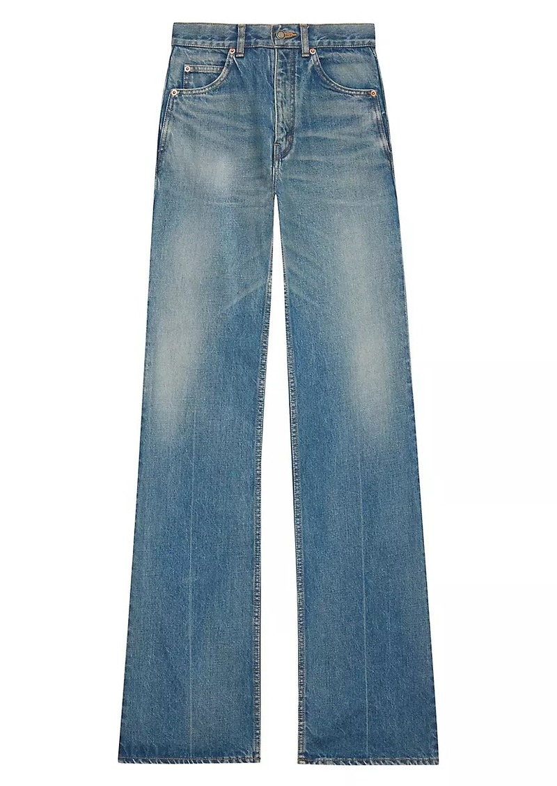 Saint Laurent 70's Jeans In Blue Vintage Denim