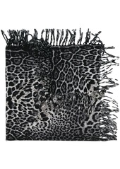 Saint Laurent leopard-print scarf