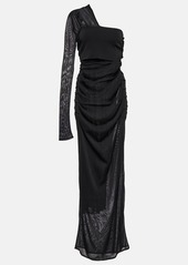 Saint Laurent Asymmetric one-sleeve gown
