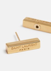 Saint Laurent Asymmetrical Monogram Earrings