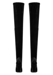 Saint Laurent Auteuil Over-The-Knee Boots In Stretch Velvet