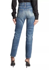 Saint Laurent Authentic Slim Fit Jeans In Deauville Beach