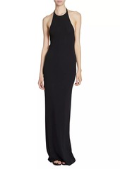 Saint Laurent Backless Halter Dress in Jersey