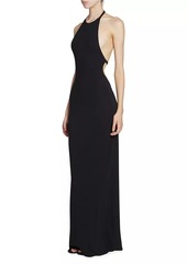 Saint Laurent Backless Halter Dress in Jersey