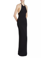 Saint Laurent Backless Halter Dress in Jersey