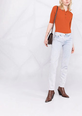 Saint Laurent bleached cropped jeans