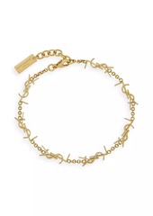 Saint Laurent Cassandre Chain Bracelet In Metal