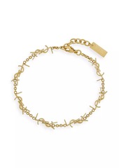 Saint Laurent Cassandre Chain Bracelet In Metal