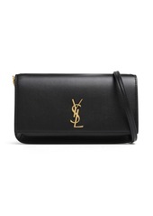 Saint Laurent Cassandre Leather Phone Holder W/strap