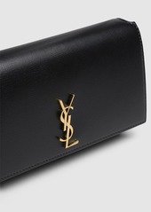 Saint Laurent Cassandre Leather Phone Holder W/strap