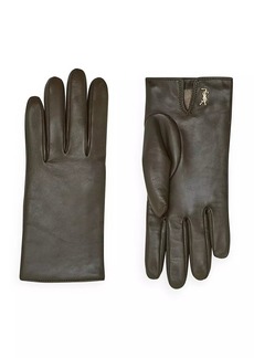 Saint Laurent Cassandre Short Gloves In Lambskin And Cashmere