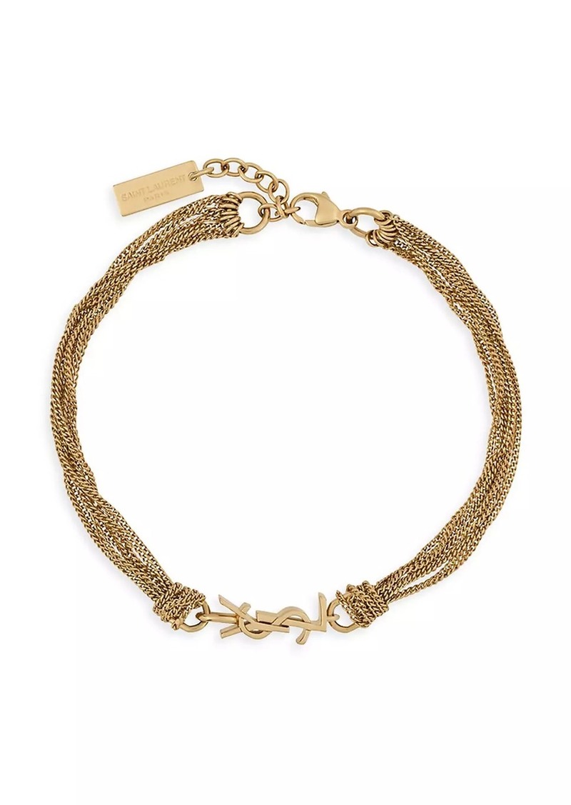 Saint Laurent Cassandre Tassel Bracelet in Metal