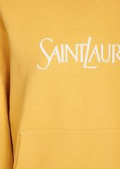 Saint Laurent Cotton Hoodie W/ Vintage Embroidery