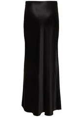 Saint Laurent Crepe Satin Long Skirt