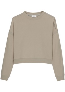 Saint Laurent cropped cotton sweatshirt