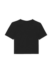 Saint Laurent embroidered-logo cropped T-shirt