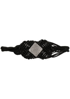 Saint Laurent crystal braided and tied belt