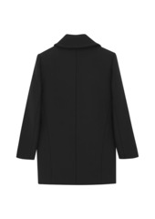 Saint Laurent Double-Breasted Peacoat in Wool