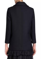 Saint Laurent Double-Breasted Peacoat in Wool