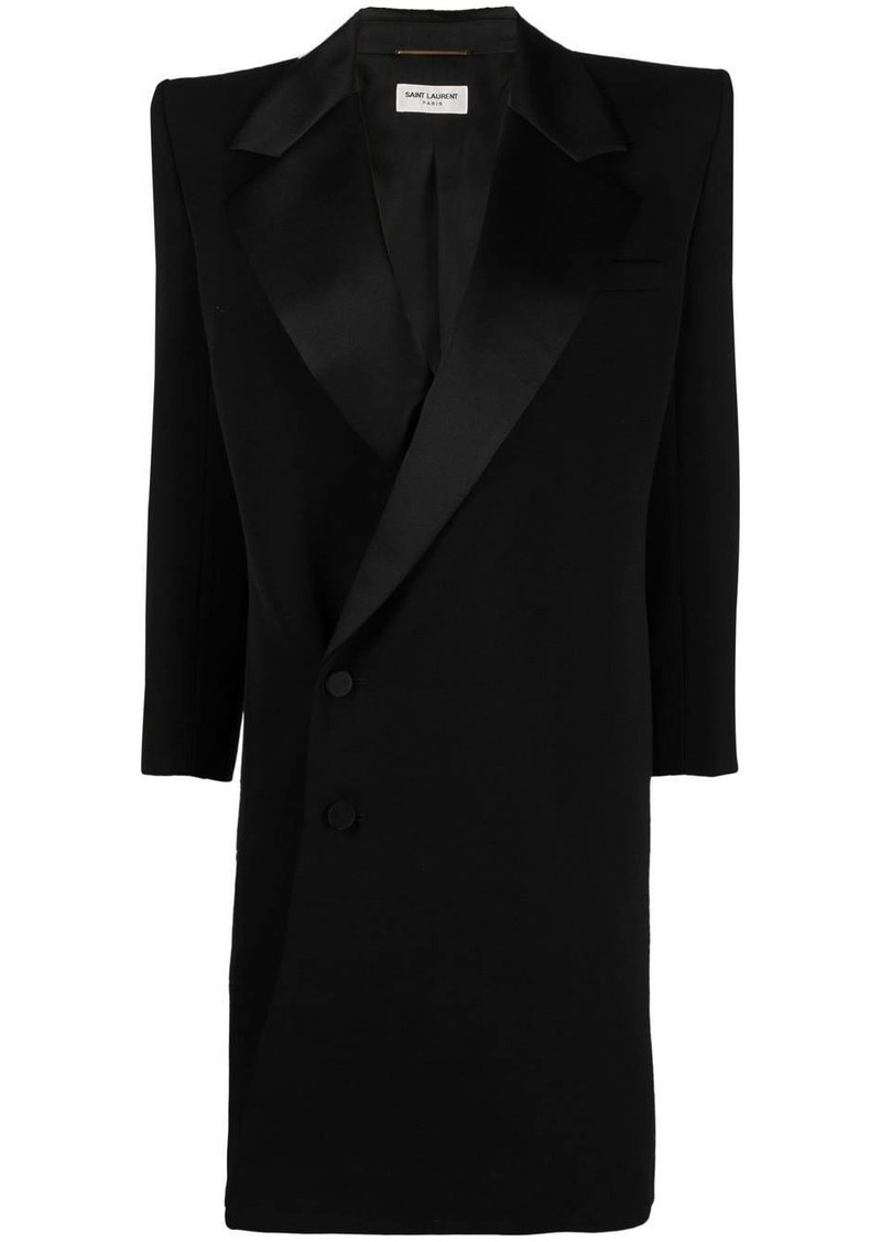 Saint Laurent Grain De Poudre tuxedo dress