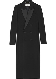Saint Laurent double-breasted wool long coat