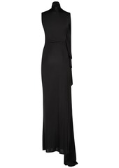 Saint Laurent Draped Viscose Long Dress