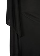 Saint Laurent Draped Viscose Long Dress