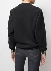 Saint Laurent Embroidered Cotton Sweatshirt