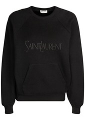Saint Laurent Embroidered Cotton Sweatshirt