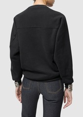 Saint Laurent Embroidered Cotton Sweatshirt