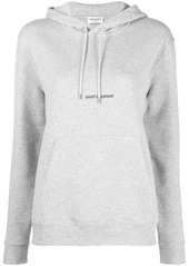 Saint Laurent embroidered logo long-sleeve hoodie