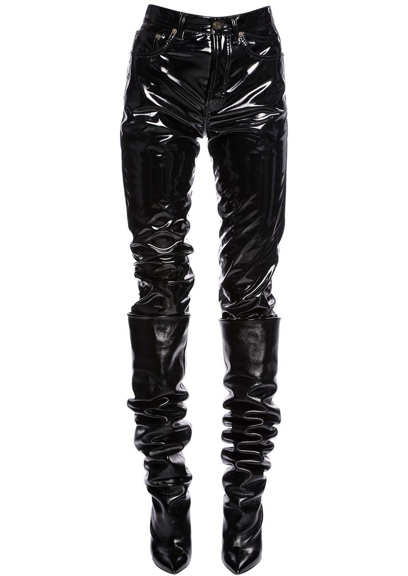 leather patent pants