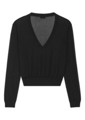 Saint Laurent fine-knit V-neck jumper