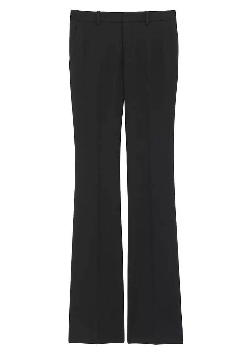 Saint Laurent Flared Pants In Wool Gabardine