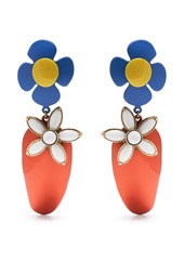 Saint Laurent flower and strawberry clip-on earrings