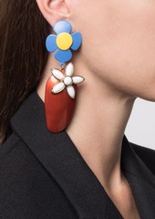 Saint Laurent flower and strawberry clip-on earrings