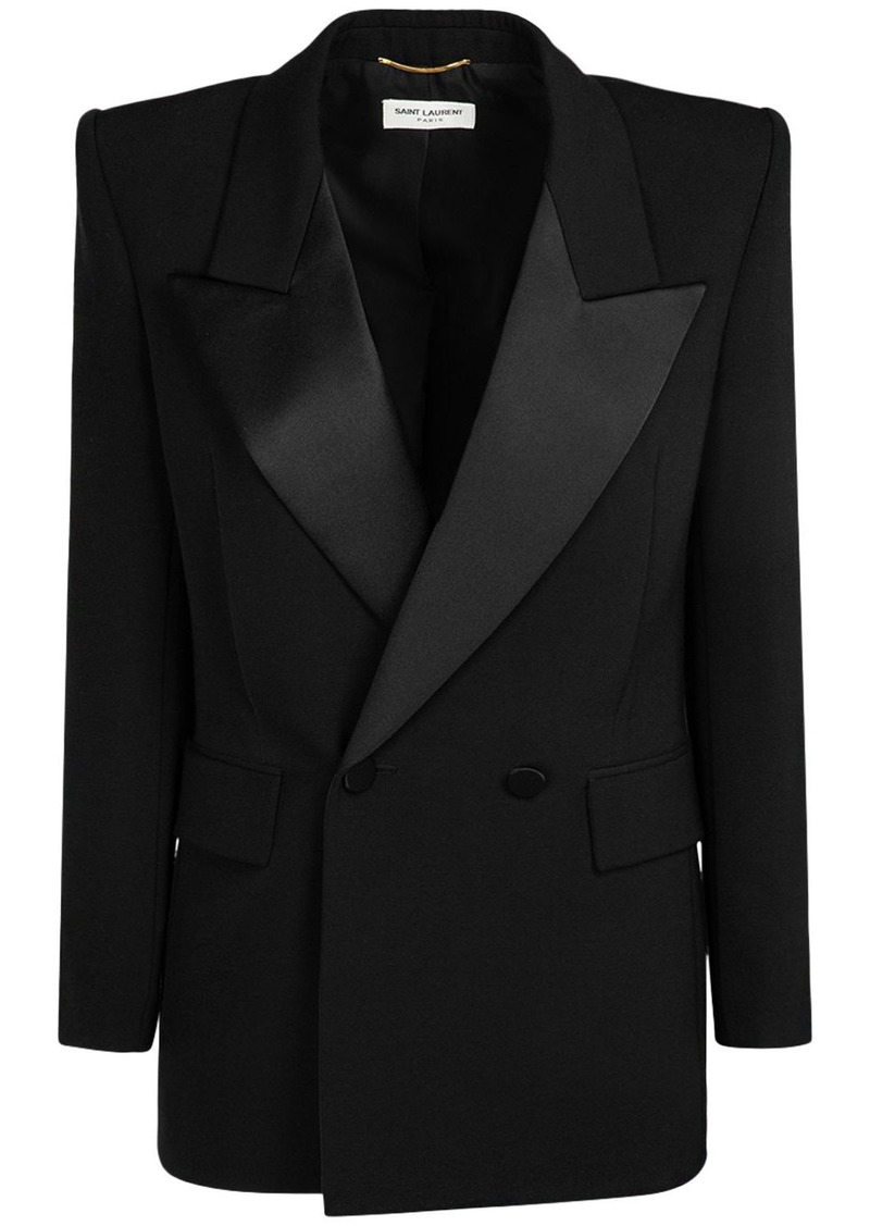 Saint Laurent Grain De Poudre Tuxedo Jacket